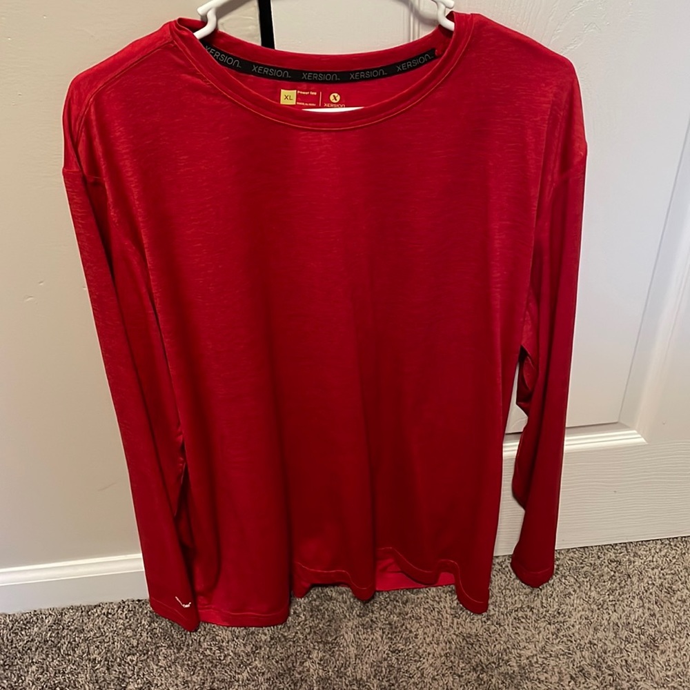 Red long sleeve dry fit